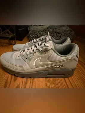 Nike Air Max All-Grey Leather & Mesh Trainers